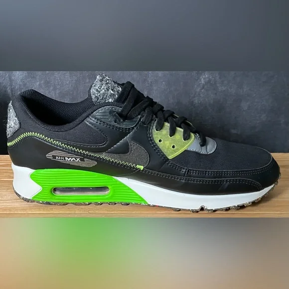 Nike Air Max 90 M2Z2 Recycled Wool Pack - Size 12 - Black Electric Green - Picture 11 of 16